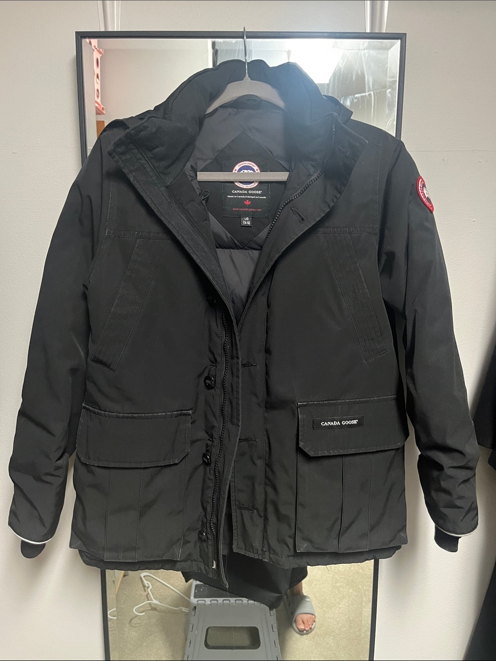 Canada Goose Youth Large (14-16) Black Parka - Fits Women’s XS/S